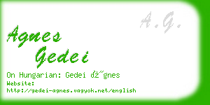 agnes gedei business card